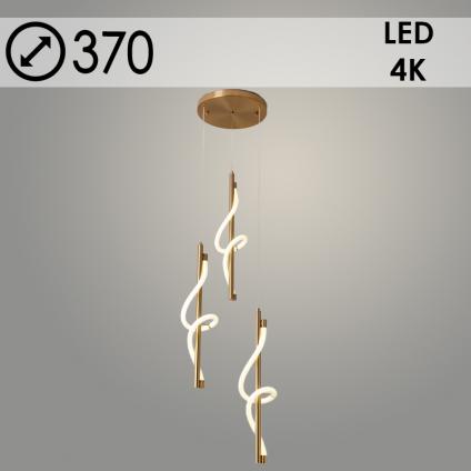 Подвес K38720/3HQ BRASS латунь 63W LED 4000К d370 h1000, 24